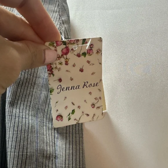 JENNA ROSE Gray plaid pants NWT Size M - Picture 6 of 10